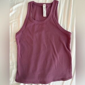 ALO Yoga Ribbed Tank Top - Mauve